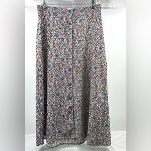 Vintage y2k Christopher & Banks Floral button down Skirt Size 6